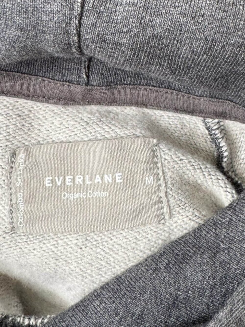 EVERLANE Track Hoodie in Dark Heather Grey - Picture 6 of 8